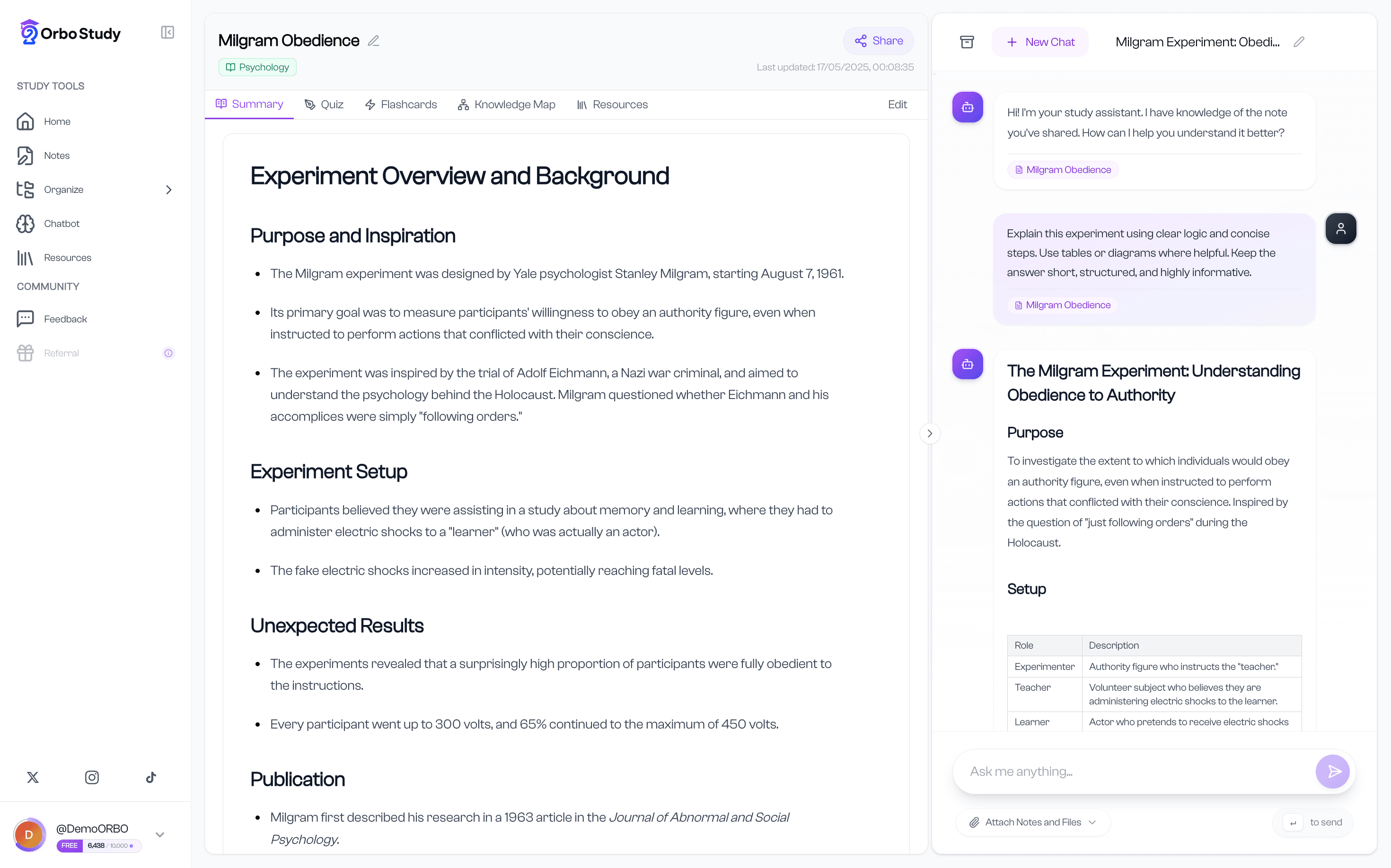 Summary Feature